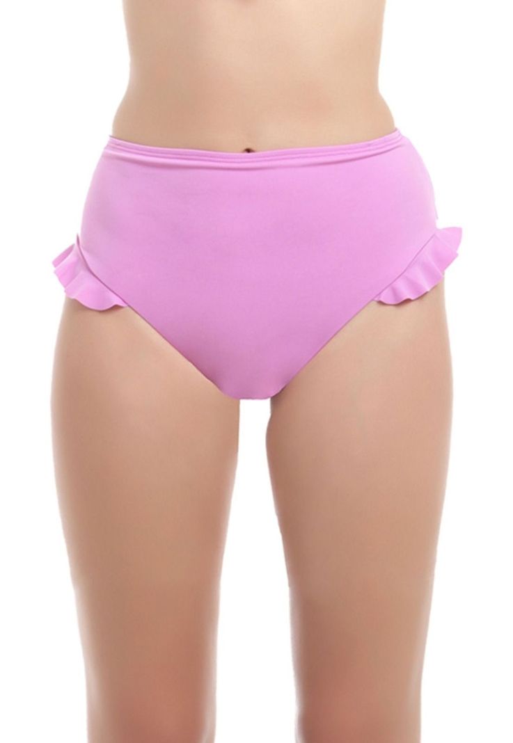 Bikini calzón con vuelos morado-1