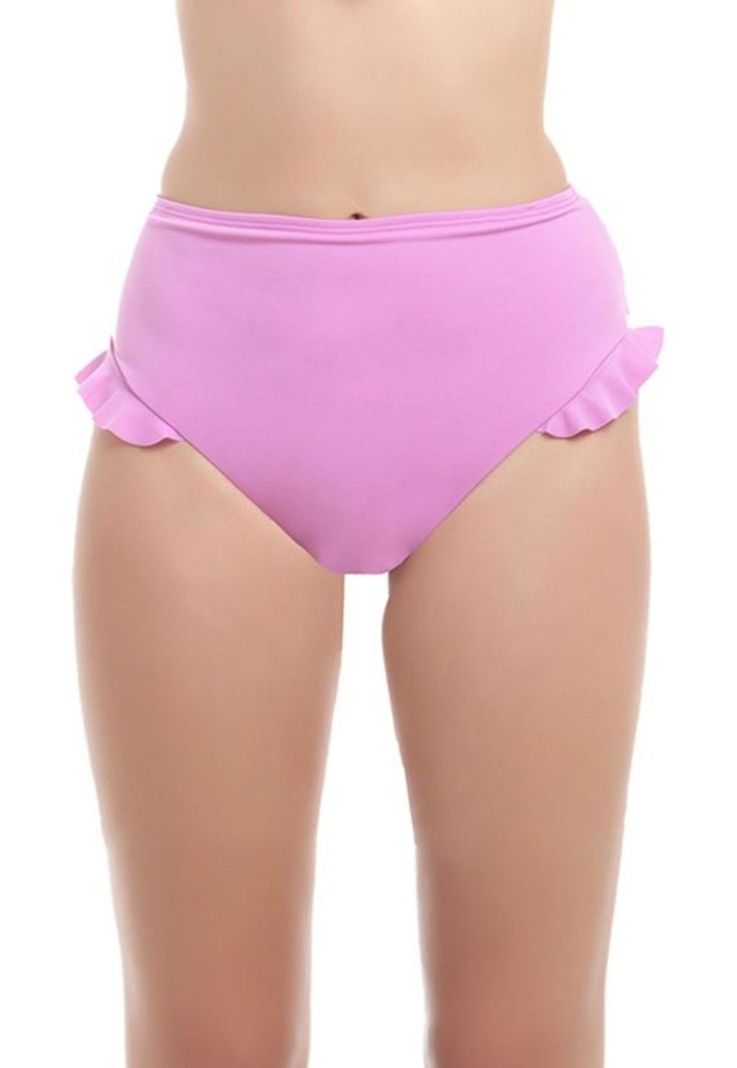 Bikini calzón con vuelos morado-0