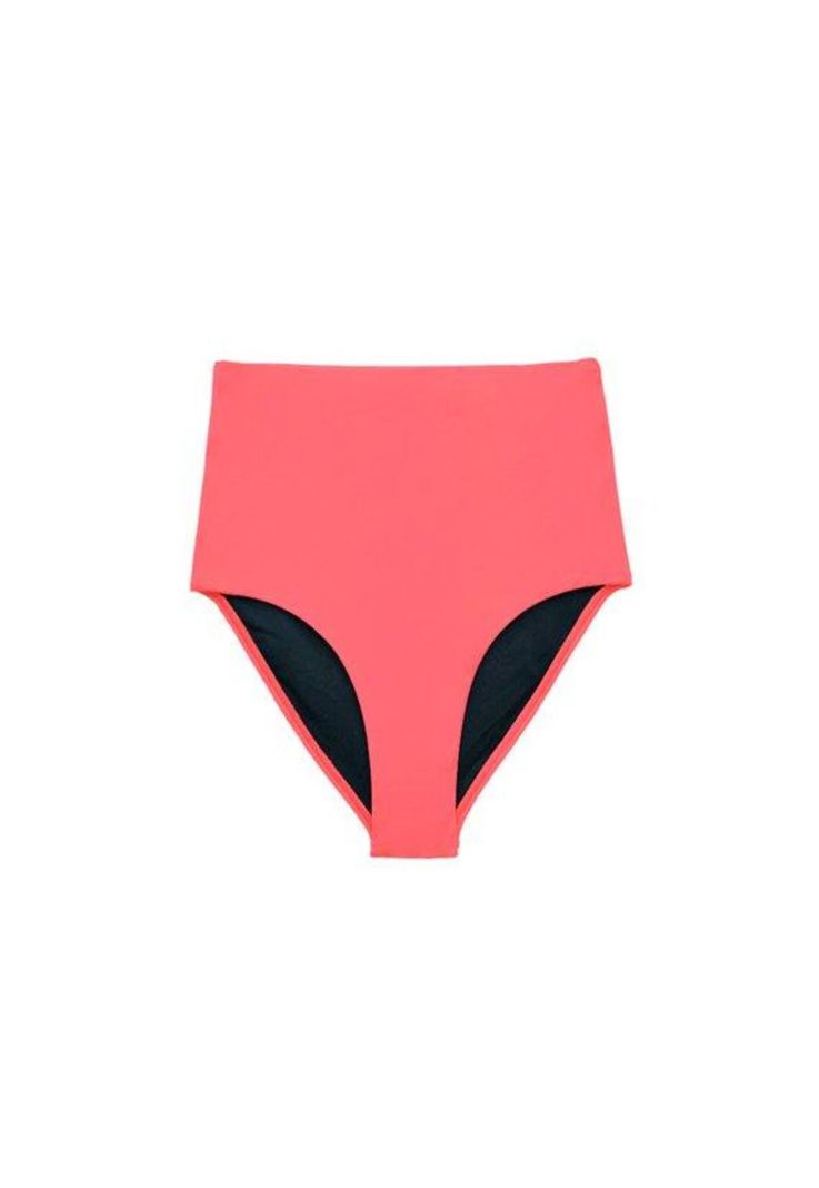 Bikini calzón tiro alto color naranja-2
