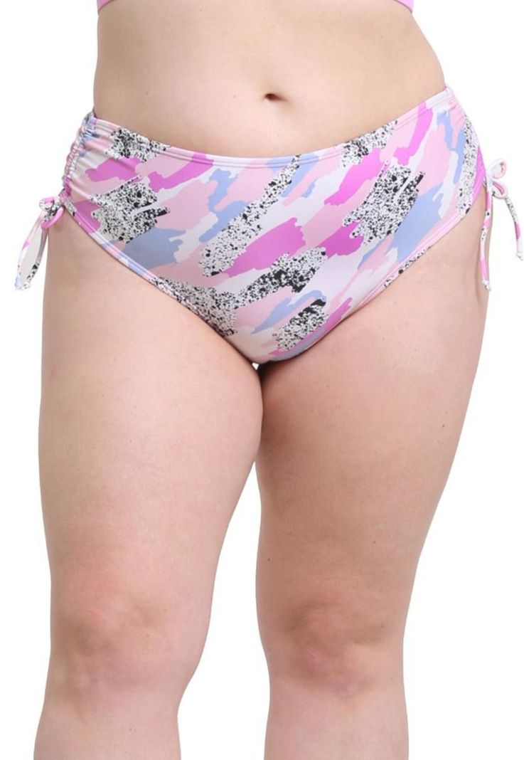 Bikini calzon cadera ajustable estampado lila