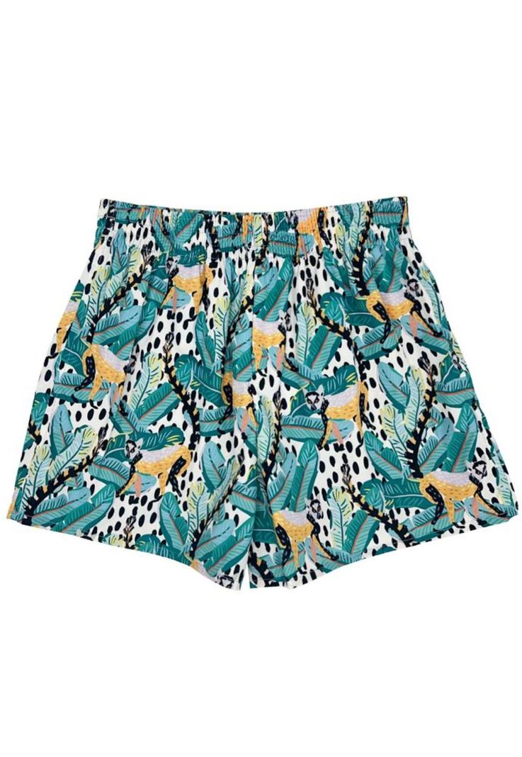 Short de playa mujer secado rapido estampado amarillo-0