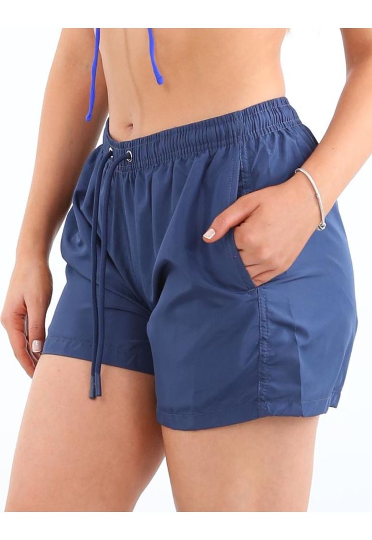 Traje de baño short corto azul marino-1