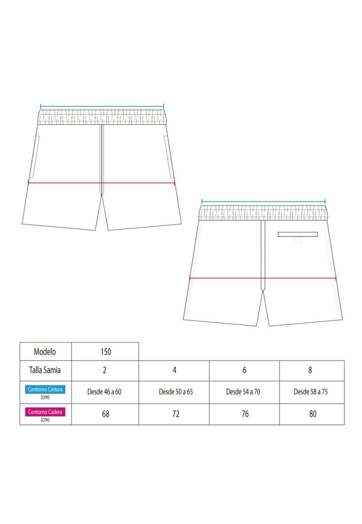 Traje de baño negro short niño-1