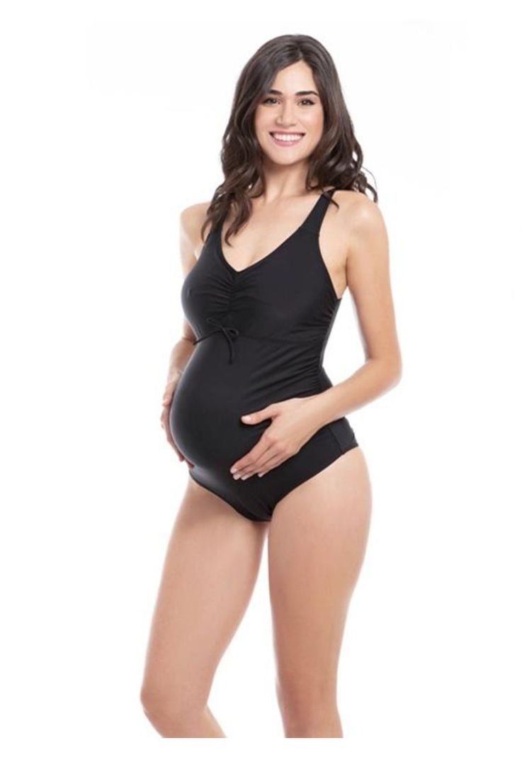 Traje de baño embarazada negro-0