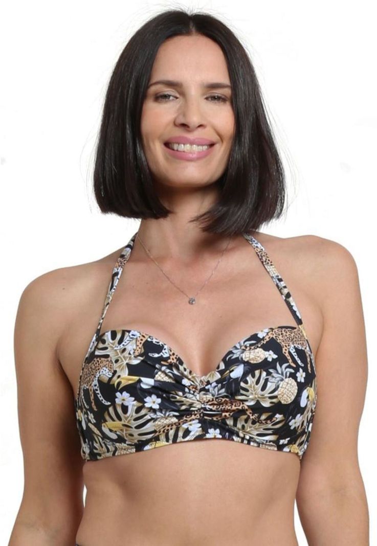 Bikini sosten con copa blanda C-D amarillo