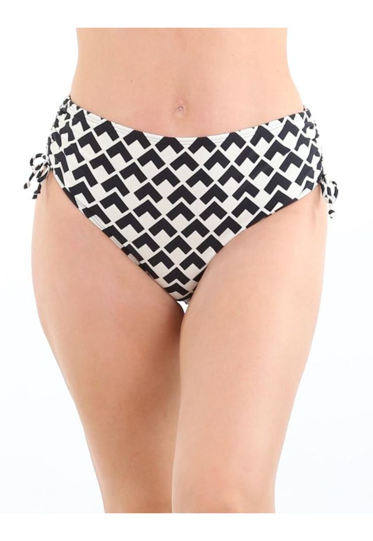 Bikini calzón cadera ajustable estampado beige-0