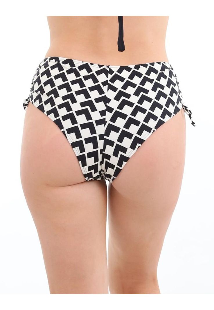 Bikini calzón cadera ajustable estampado beige-2