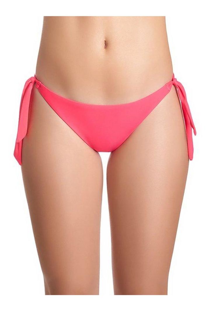 Bikini calzon tanga con amarras color magenta