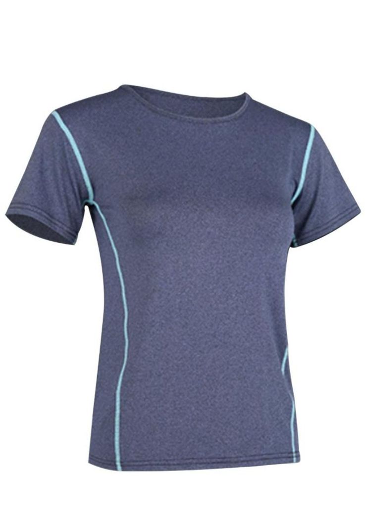 Polera deportiva básica azul-0