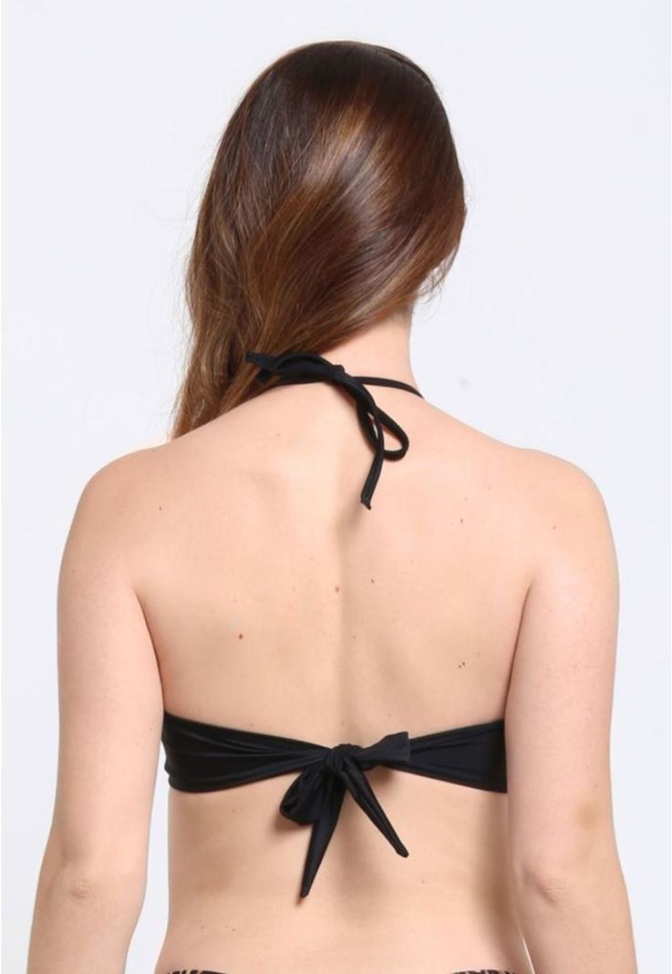 Bikini sin barba strapless negro-1
