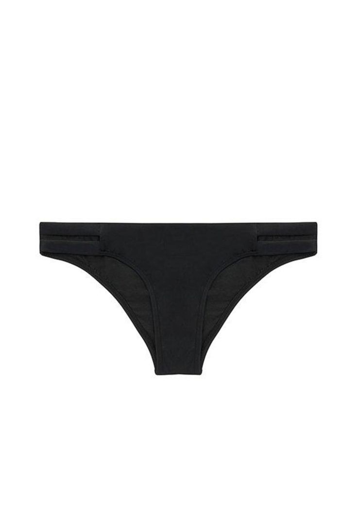 Bikini calzon con calados laterales negro
