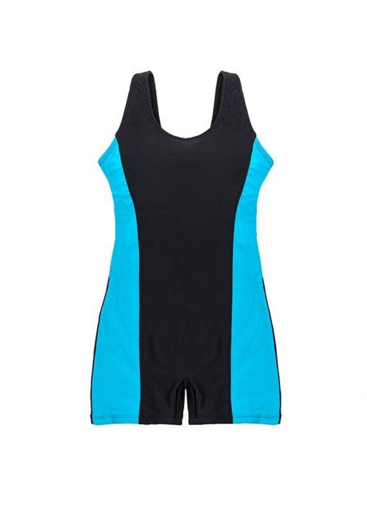 Traje de baño Deportivo media pierna color turquesa-3