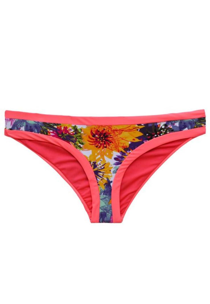 Calzon bikini clasico estampado naranja