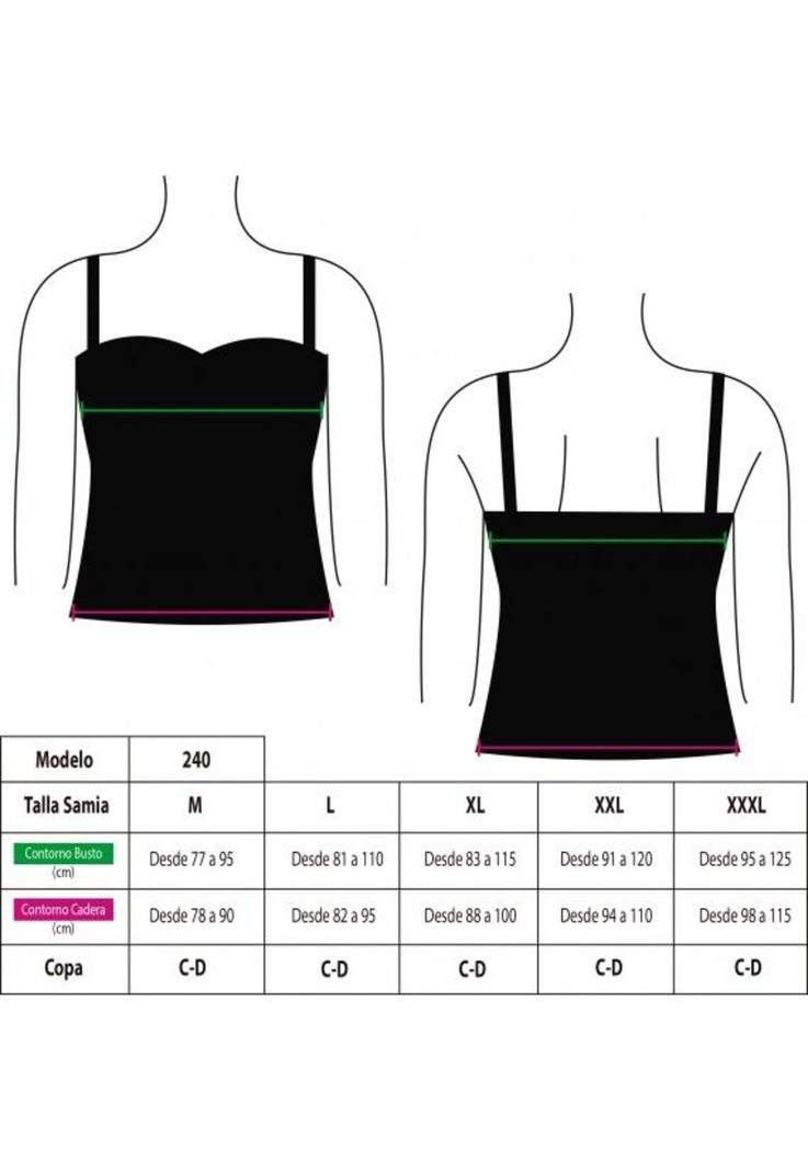 Polera tankini reductor negro-2