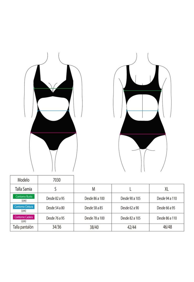 Trikini con nudo ajustable negro brillante-2