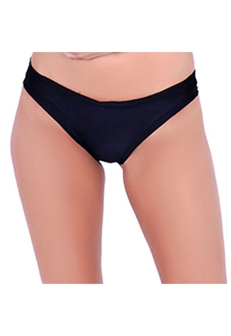 Bikini calzon tanga arruchada color negro XS