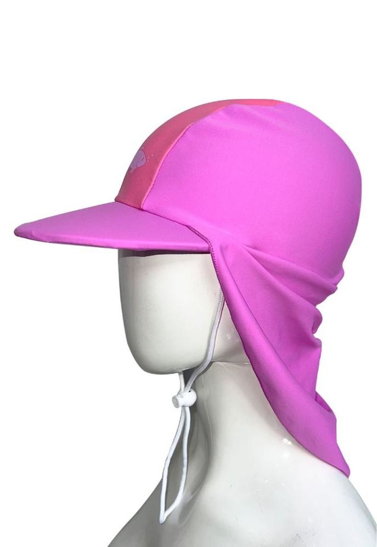 Gorro Niña traje de baño fucsia protección solar-0