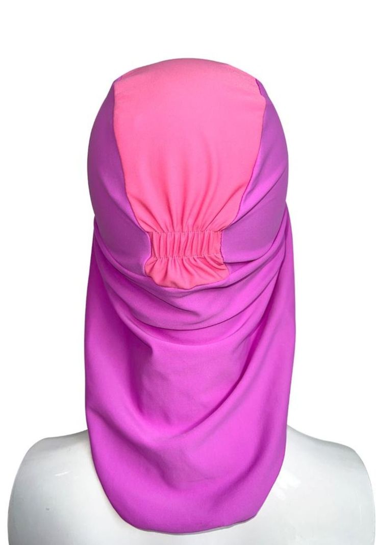Gorro Niña traje de baño fucsia protección solar-2