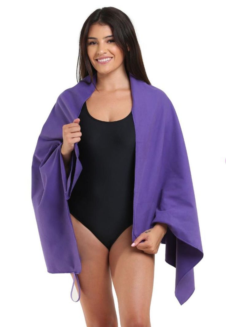 Toalla microfibra mediana 150 cm x 75 cm morada-1