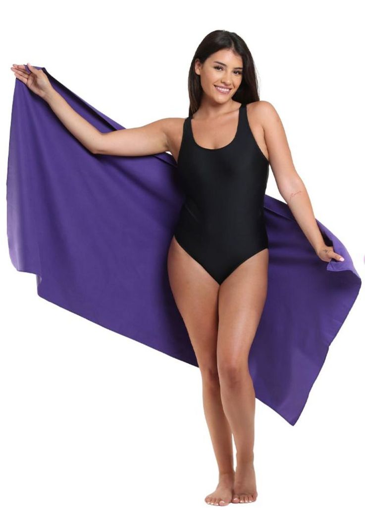 Toalla microfibra mediana 150 cm x 75 cm morada-2