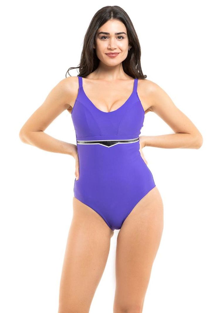 Traje de bano Enterito reductor morado