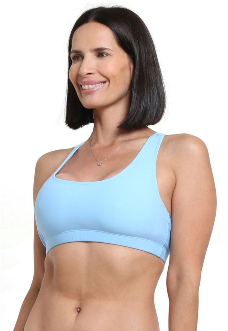 Bikini Peto deportivo celeste
