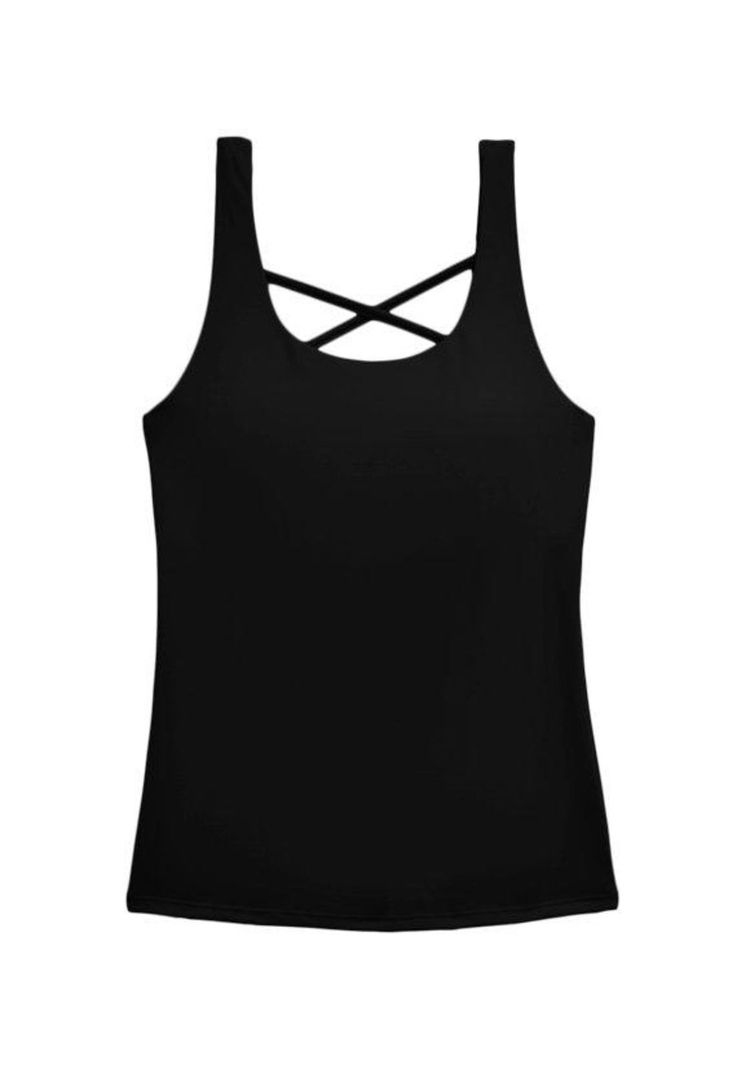 Tankini con escote en la espalda color negro-1