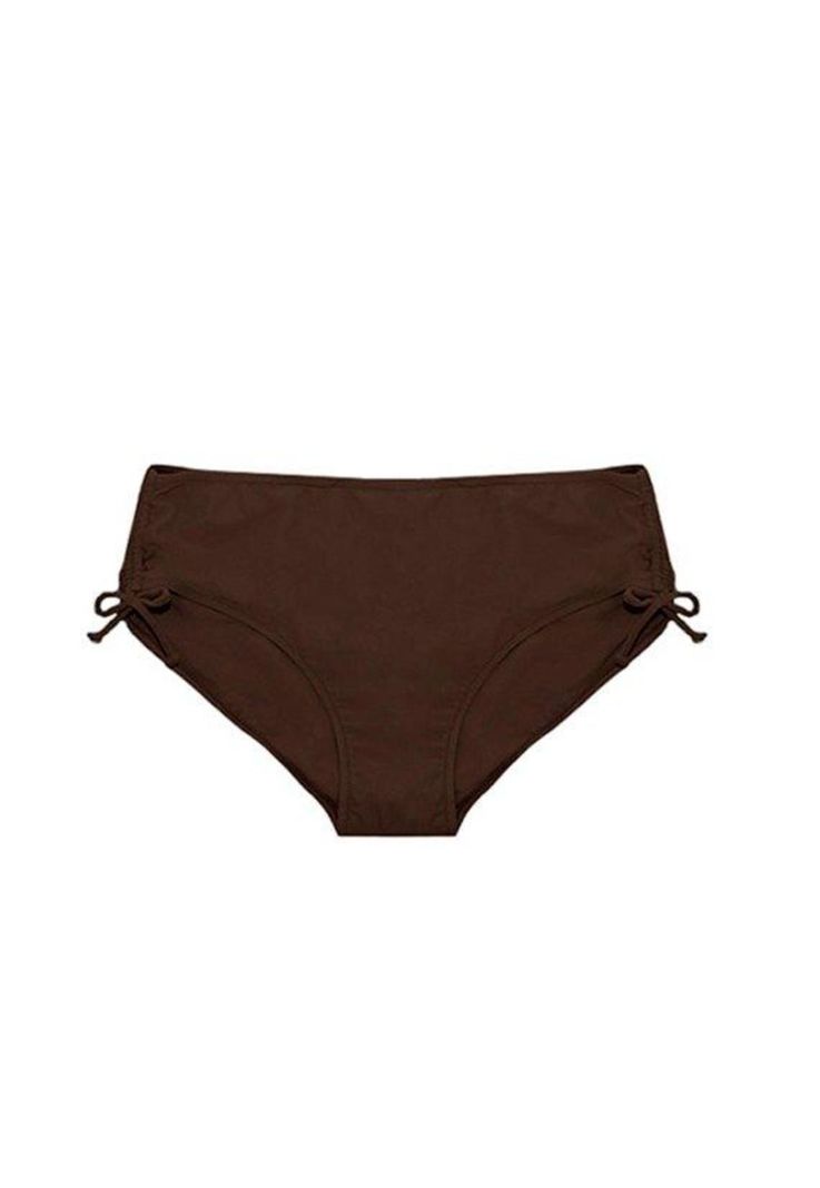 Bikini calzon ajustable caderas cafe