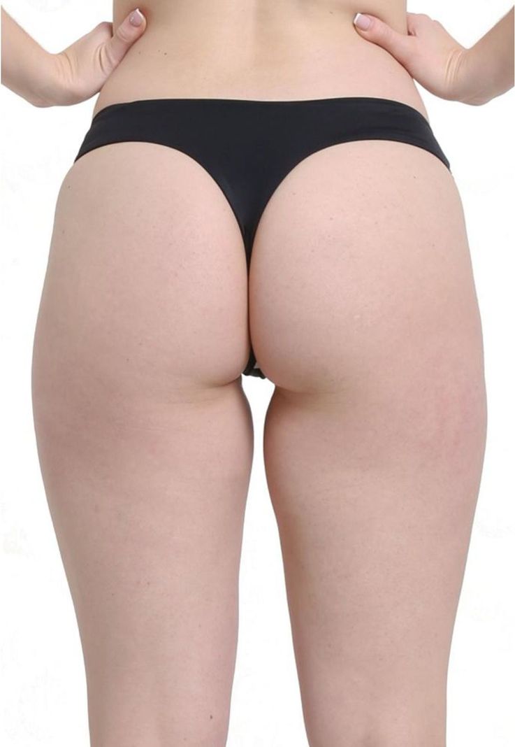 Bikini calzón colaless costura invisible negro-1