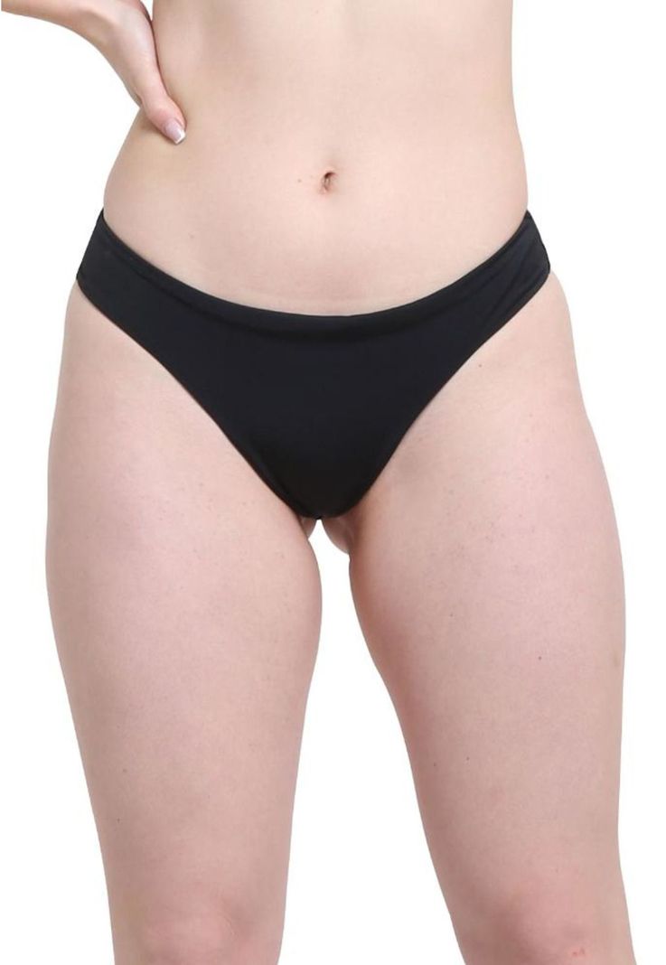 Bikini calzon colaless costura invisible negro