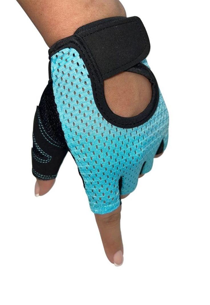Guantes deportivos celeste-1