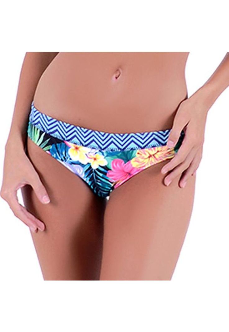 Calzon bikini con pinza estampado verde