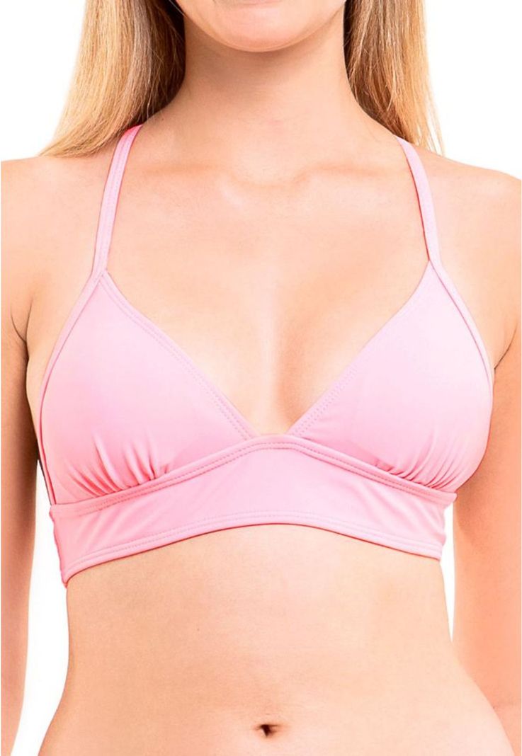 Bikini soten con espalda calada rosado