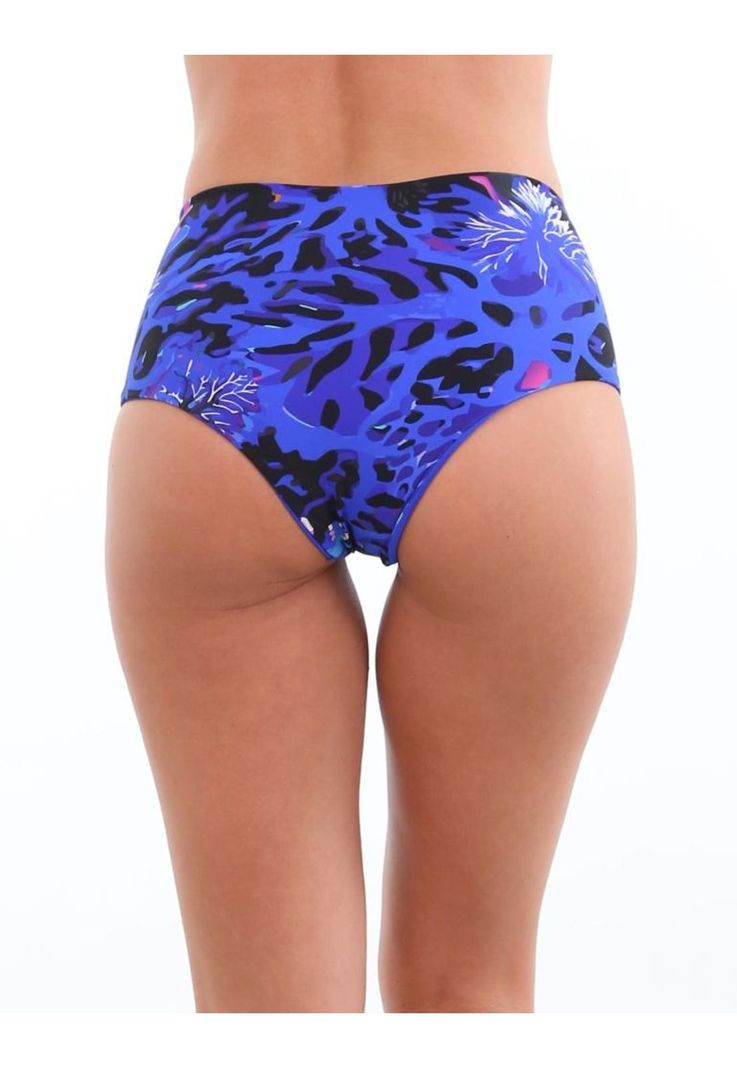 Bikini pin up reversible estampado azul-0