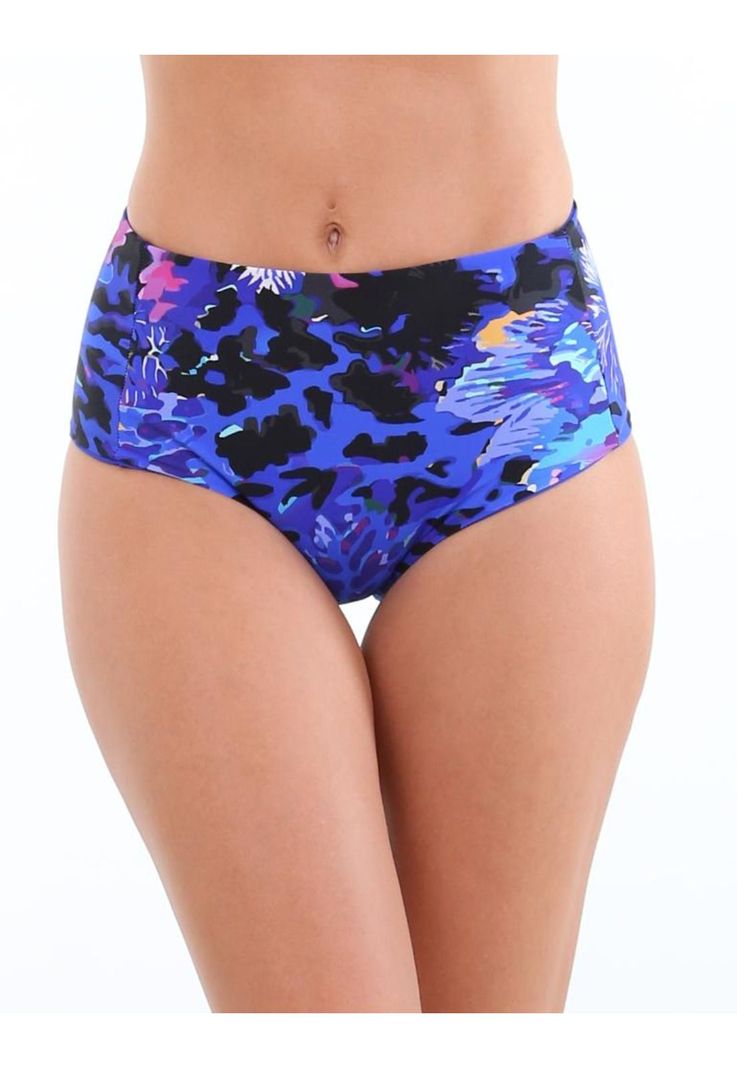 Bikini pin up reversible estampado azul-1