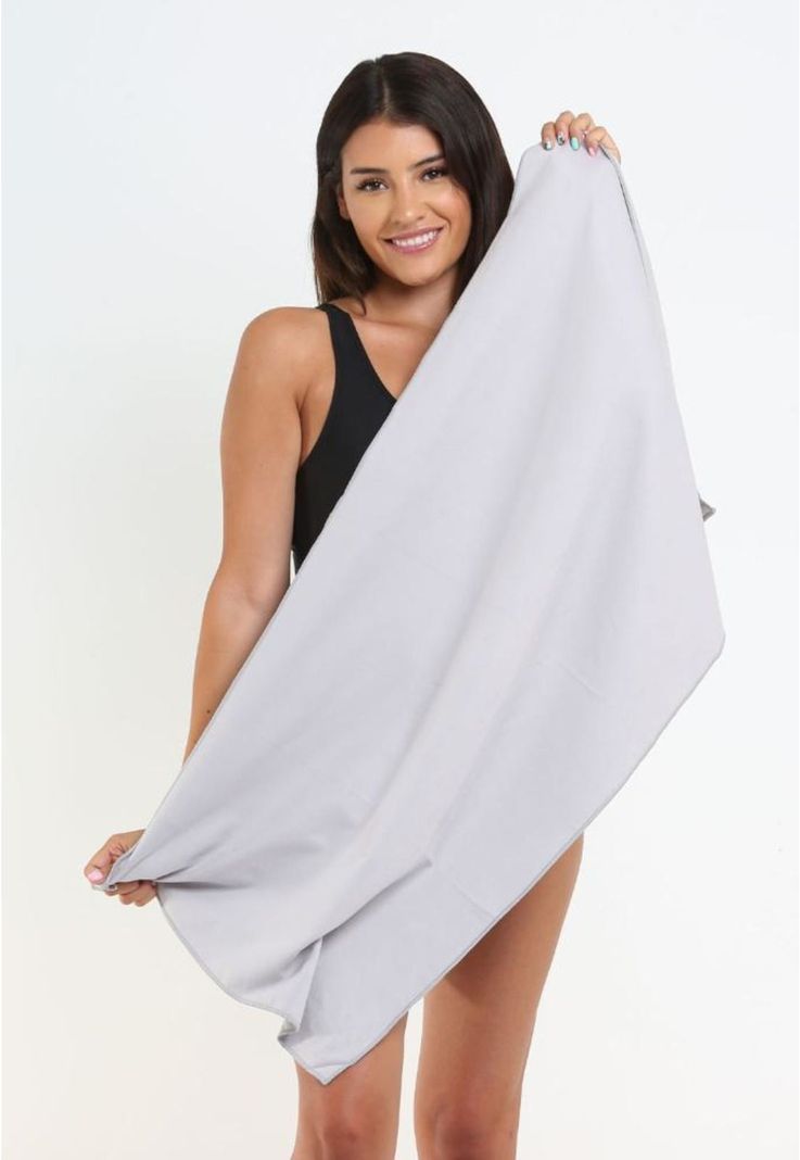 Toalla de microfibra chica 100 x 50 cm gris-2