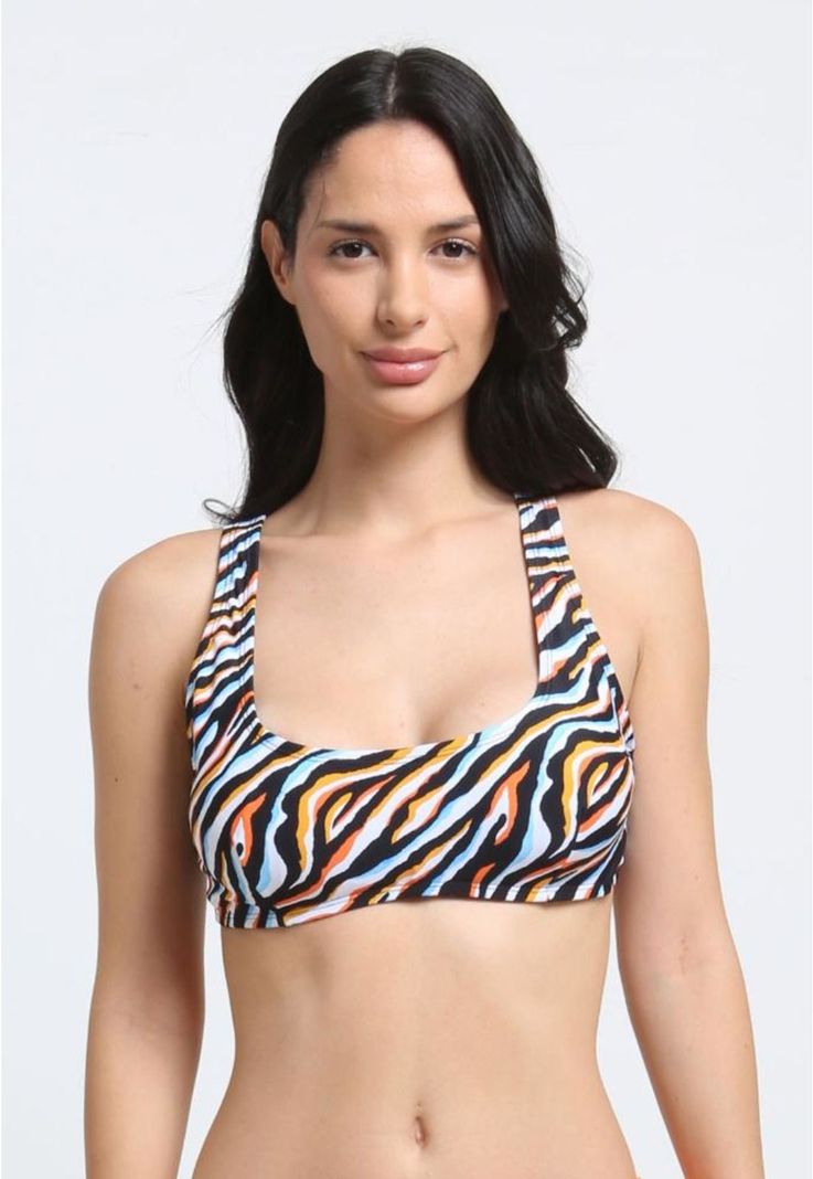 Bikini basico copa C estampado naranja Diseno 1 42