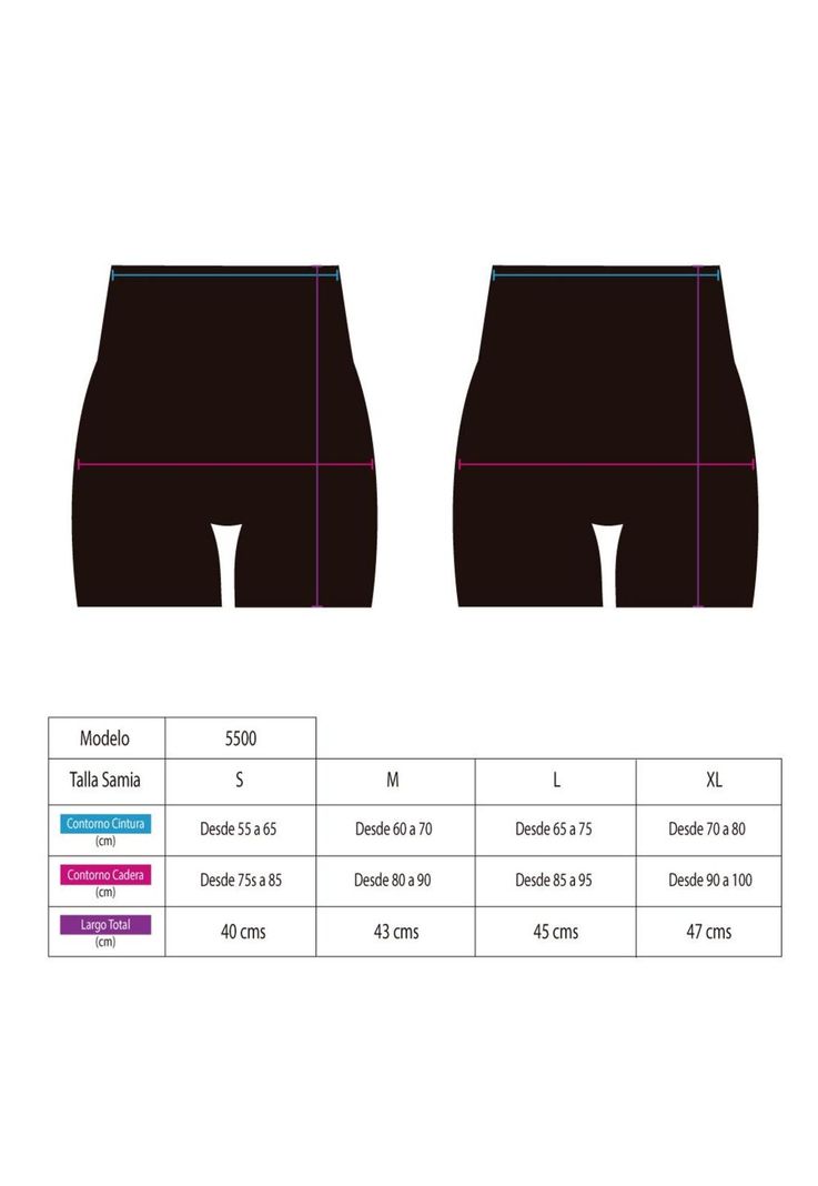 Calza Biker Efecto Push Up Negra-4