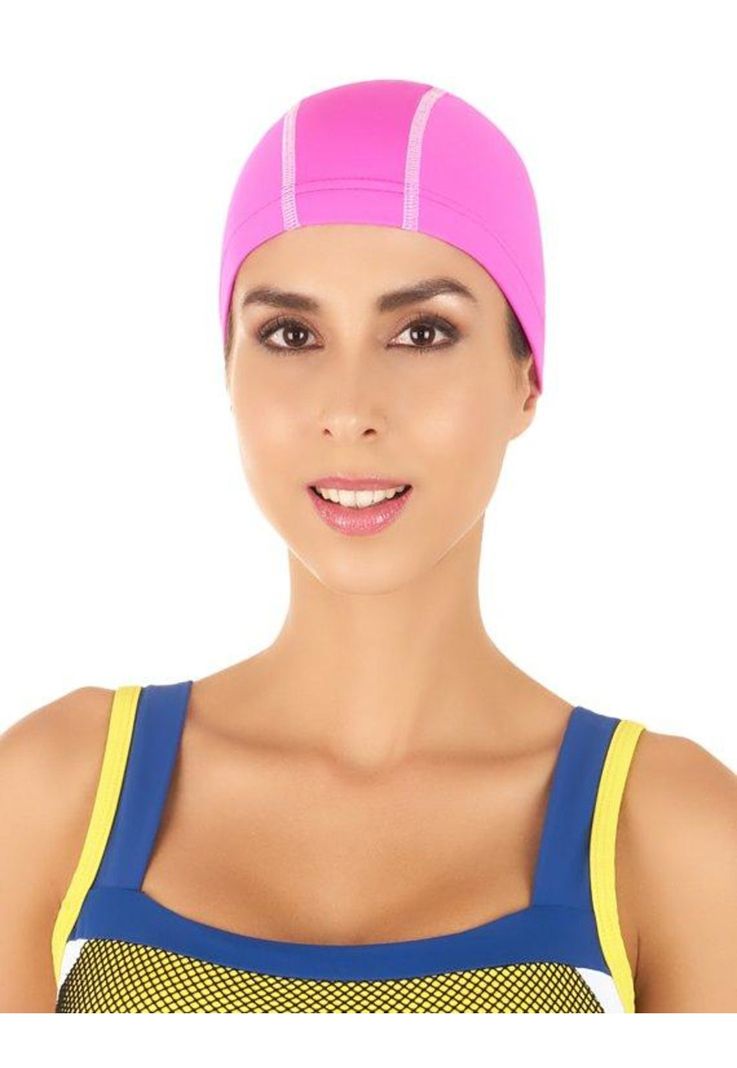 Gorro deportivo de lycra para natación fucsia-0