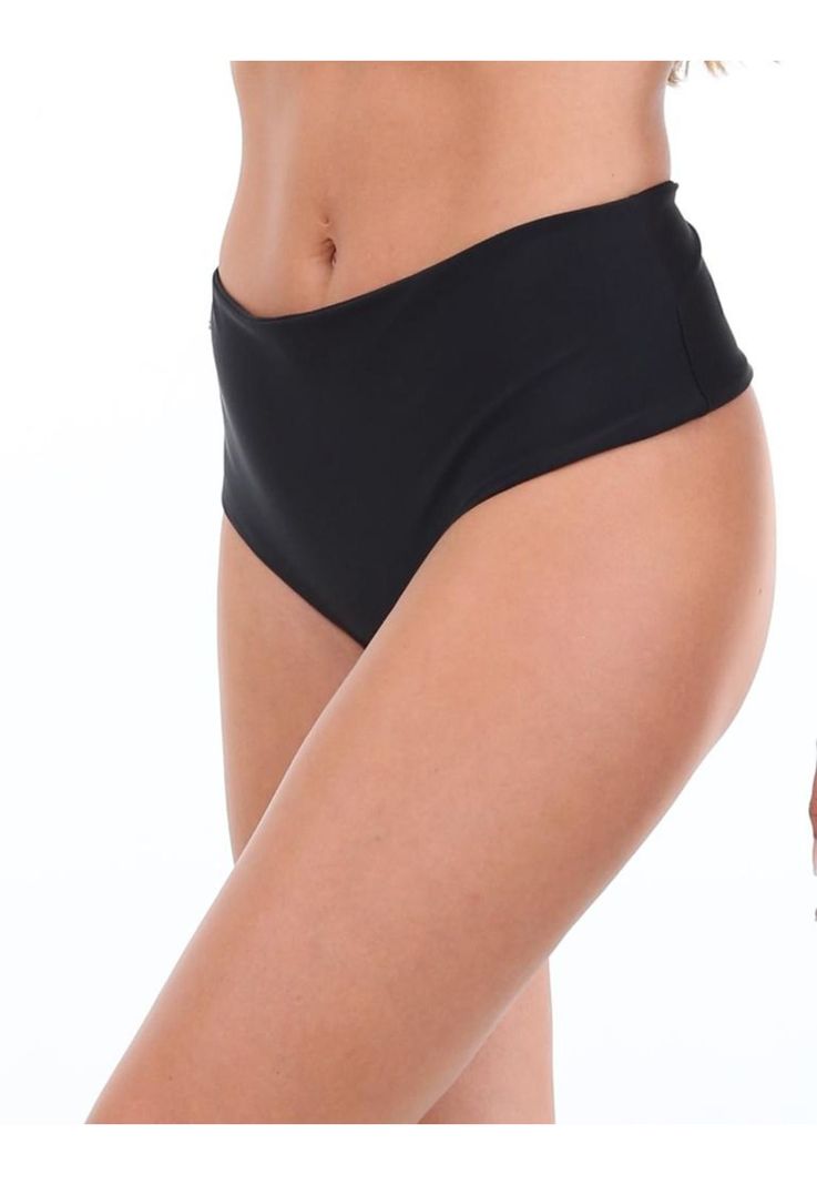 Bikini calzón colaless tiro alto negro-0