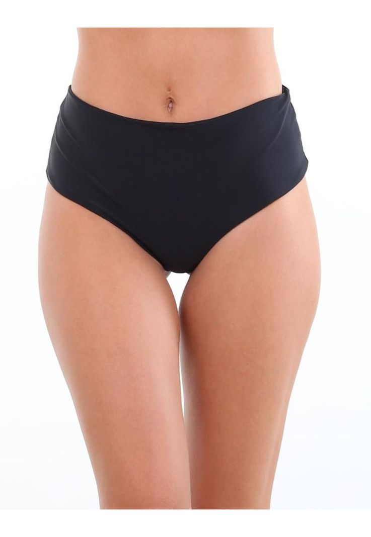 Bikini calzón colaless tiro alto negro-1