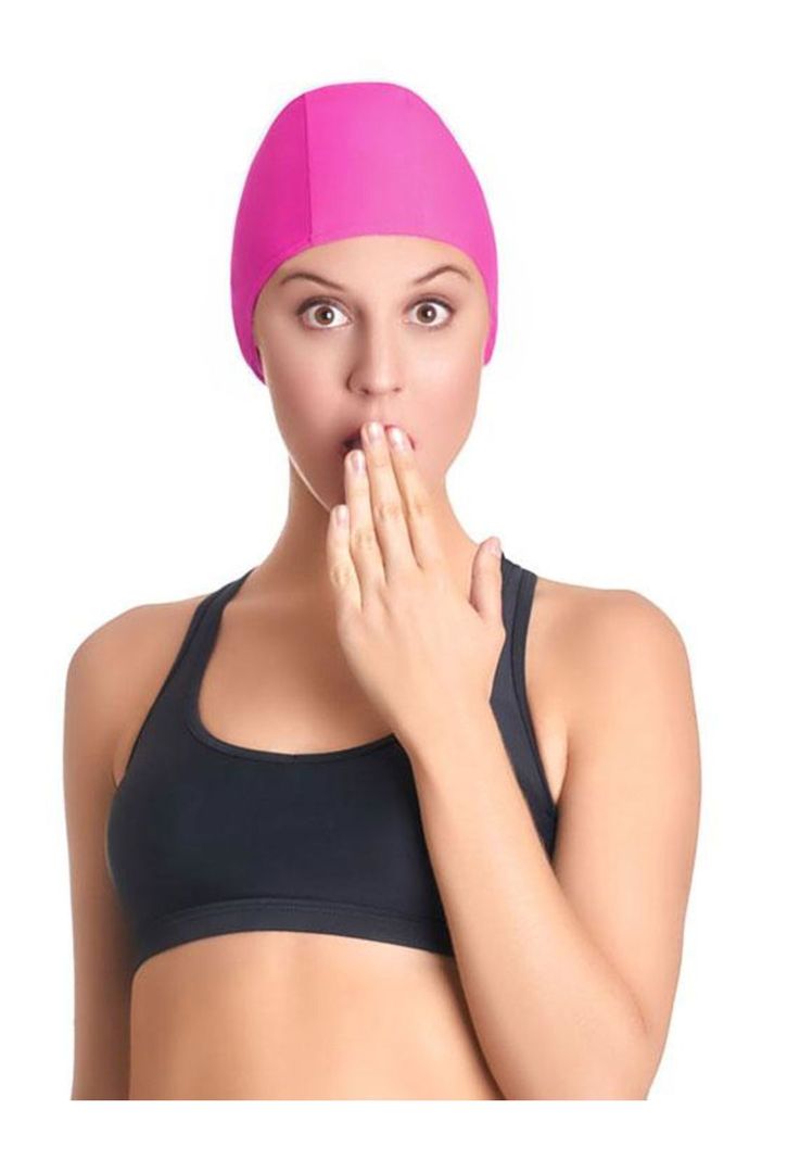Gorro para piscina de lycra fucsia-0
