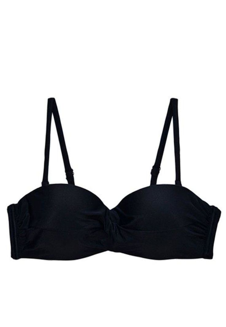 Bikini tiras removibles strapless color negro-2