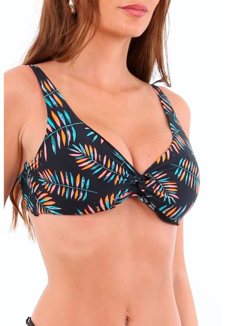 Bikini tiras removibles strapless color negro-5
