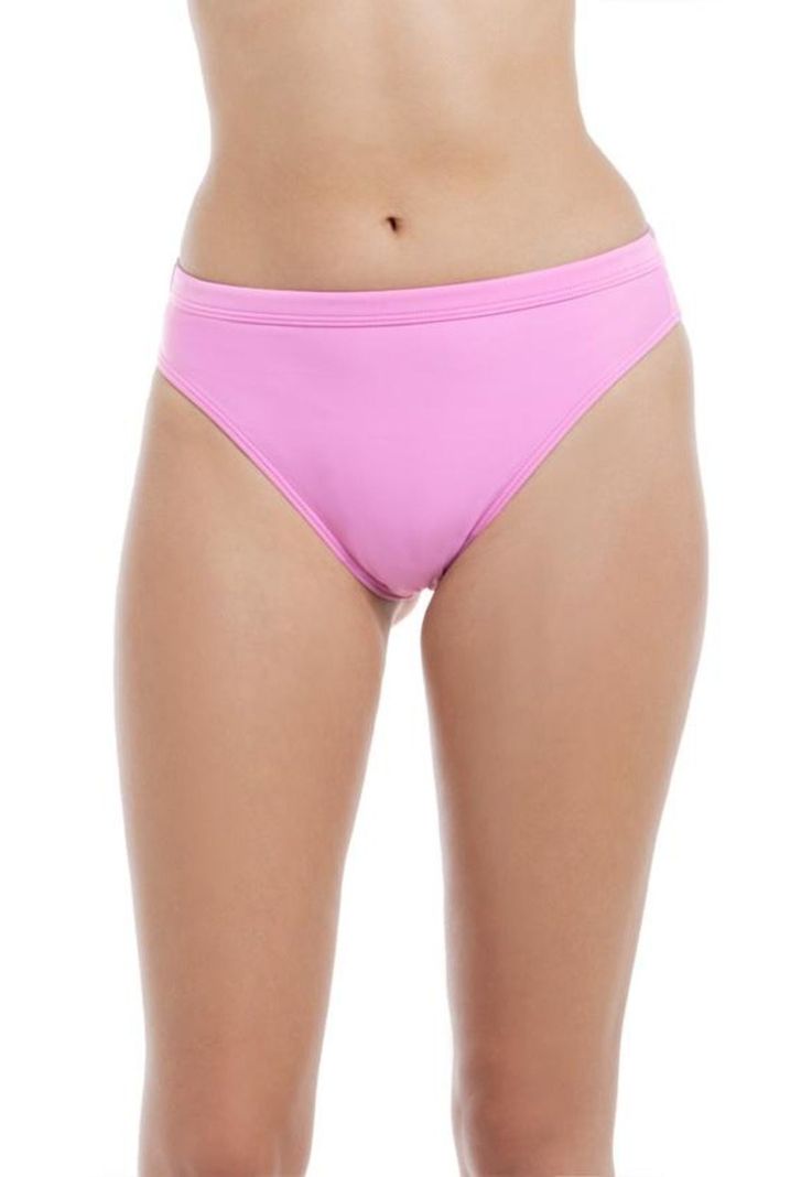Bikini calzon alto con pretina morado