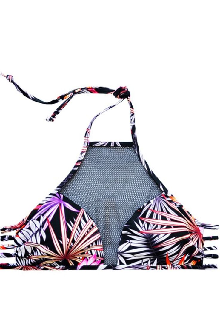 Bikini con transparencia estampado