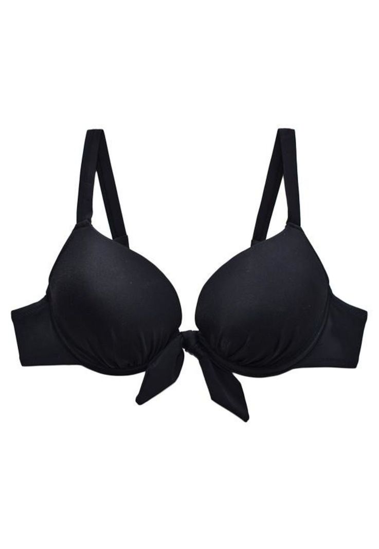 Bikini push up negro con nudo-2