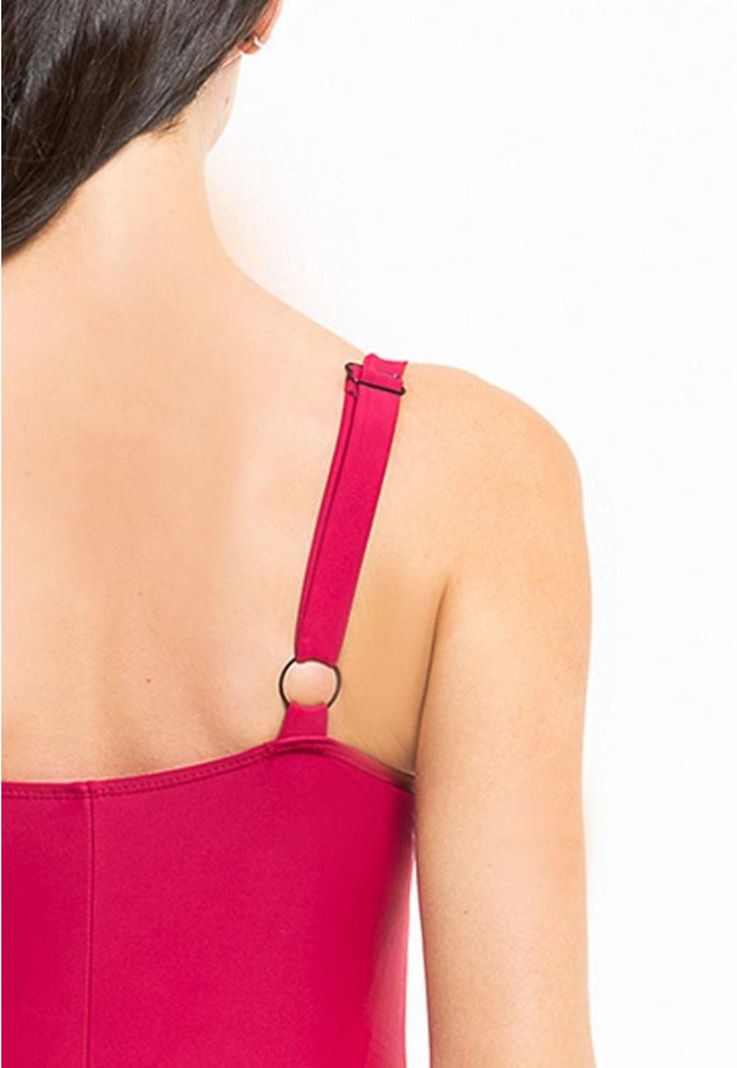 Traje de baño reductor básico rojo copa D-2