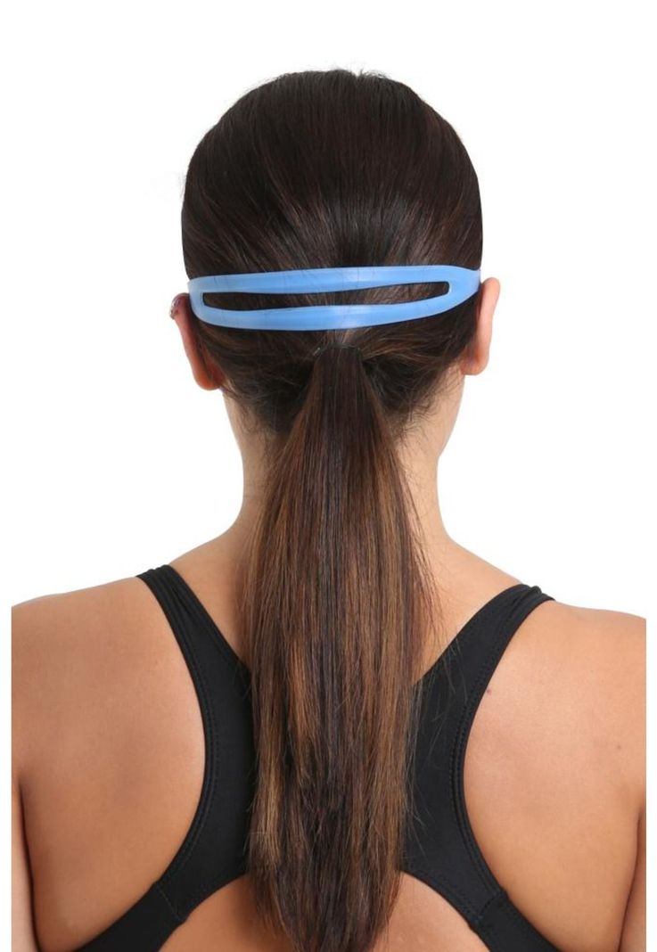 Lente para natación con correa de silicona azul-1
