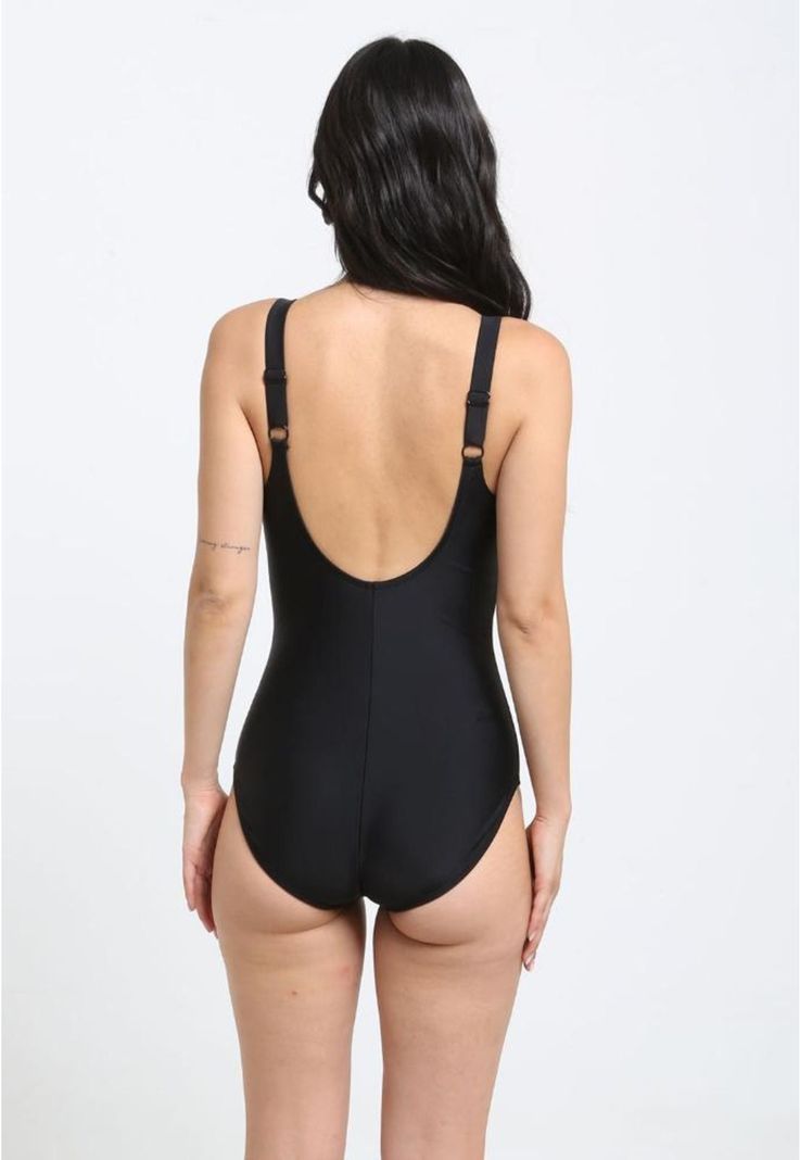 Traje de Baño Deportivo Corte Busto Naranjo con Protección UV Integrada-1